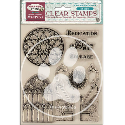 Acrylstempel cm 14x18 - Master of Magic gotische Elemente