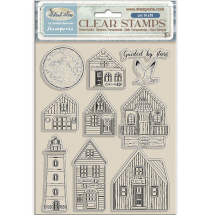 Acrylstempel 14x18 cm - Stille See Landschaft