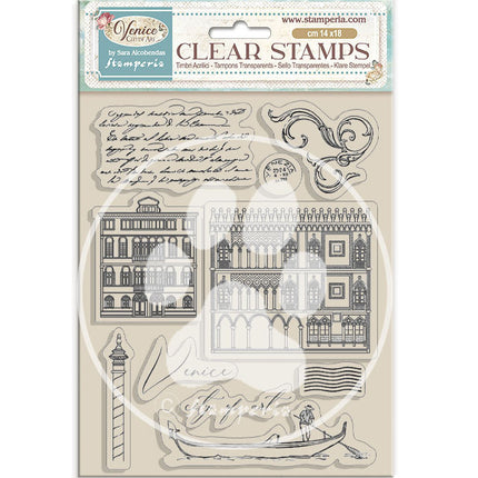 Acrylstempel 14x18 cm - Venice City of Art Elemente