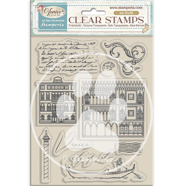 Acrylstempel 14x18 cm - Venice City of Art Elemente