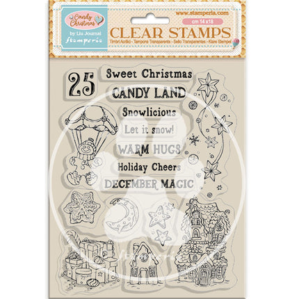 Acrylstempel cm 14x18 - Candy Christmas Candy Land
