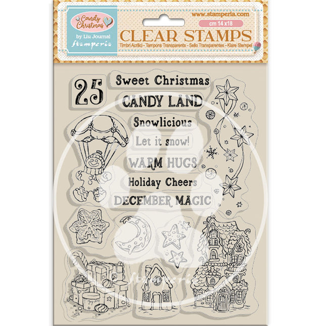 Acrylstempel cm 14x18 - Candy Christmas Candy Land