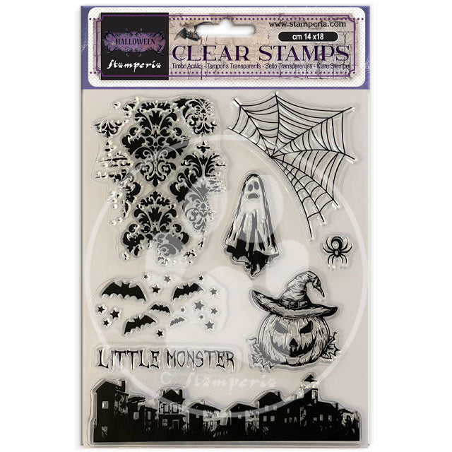 Dekorativer Acrylstempel für Kunst und Handwerk 14x18 cm - Halloween