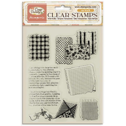 Decorative Acrylic stamp design for Art and Craft cm 14x18 - Cozy Family