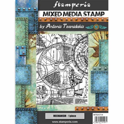 Mixed Media Stempel cm 15x20 Sir Vagabond Mechanismus