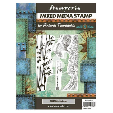 Mixed Media Stempel 15x20 cm - Sir Vagabond in Japan Bambus