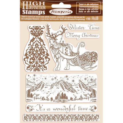 HD Naturgummistempel 14x18 cm Winterzeit