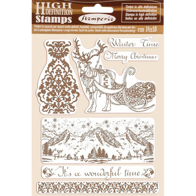 HD Naturgummistempel 14x18 cm Winterzeit
