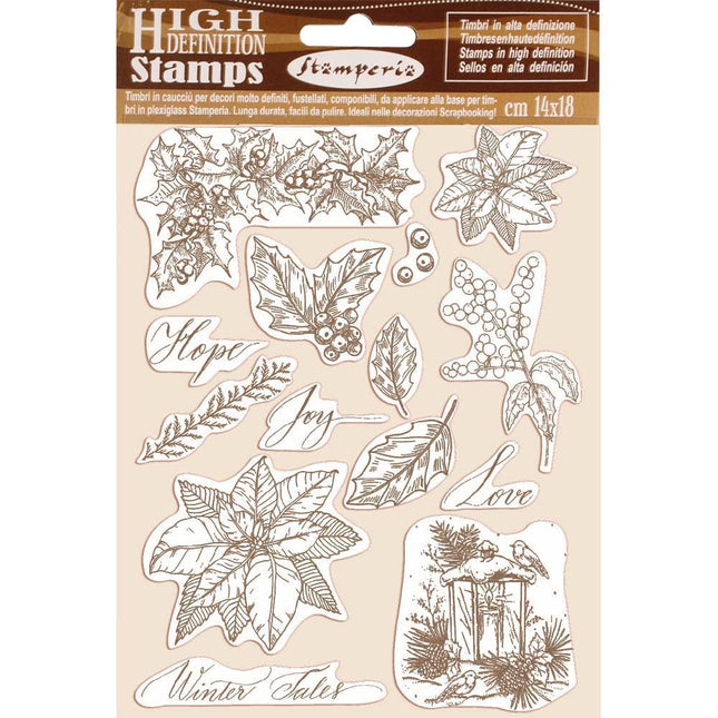 HD Naturgummistempel 14x18 cm Weihnachtsstern