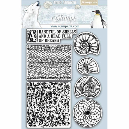 HD Naturgummistempel 14x18 cm Muscheln