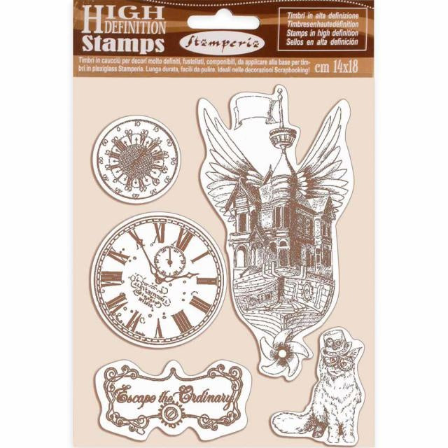 HD Natural Stempel cm 14x18 Lady Vagabond fliegendes Schiff