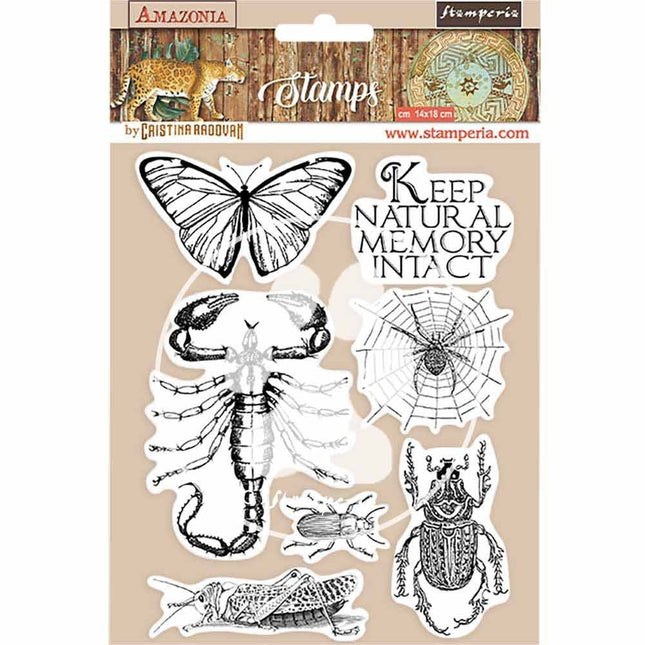 HD Naturkautschuk-Stempel 14x18 cm - Amazonia Schmetterling