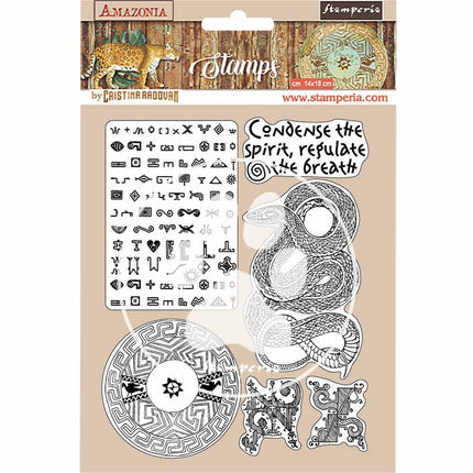 HD Naturkautschuk-Stempel 14x18 cm - Amazonia Schlange