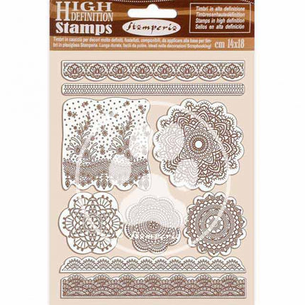 HD Naturkautschuk-Stempel 14x18 cm - Leidenschaftliche Spitze