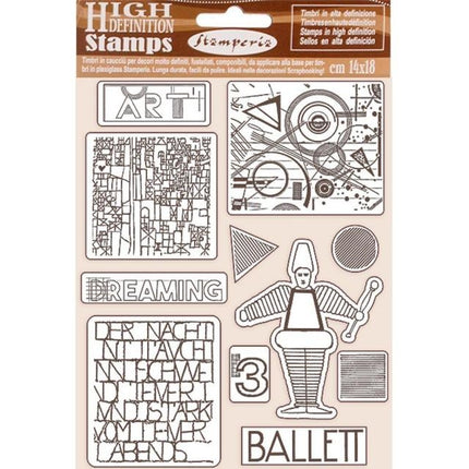 HD Naturkautschuk-Stempel cm 14x18 - Bauhaus Ballett