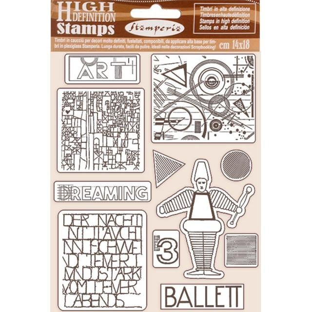 HD Naturkautschuk-Stempel cm 14x18 - Bauhaus Ballett