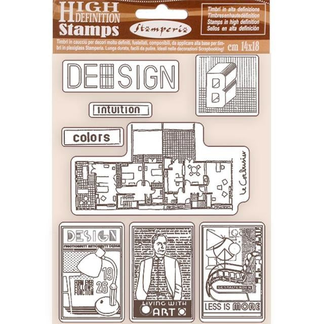 HD Naturkautschuk-Stempel cm 14x18 - Bauhaus Design