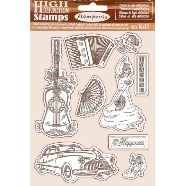 HD Naturkautschuk-Stempel cm 14x18 - Desire Elemente