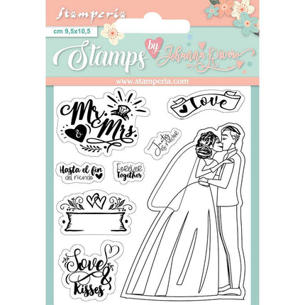 Acrylstempel cm 9,5x10,5 Herr und Frau